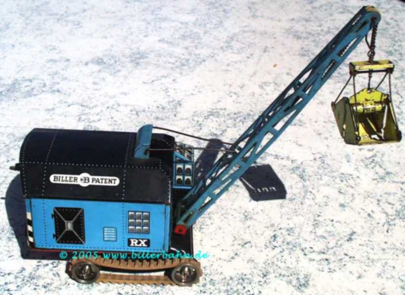 745 - blue clockwork excavator