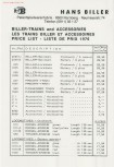 Preisliste 1976 - multilingual Seite 1
